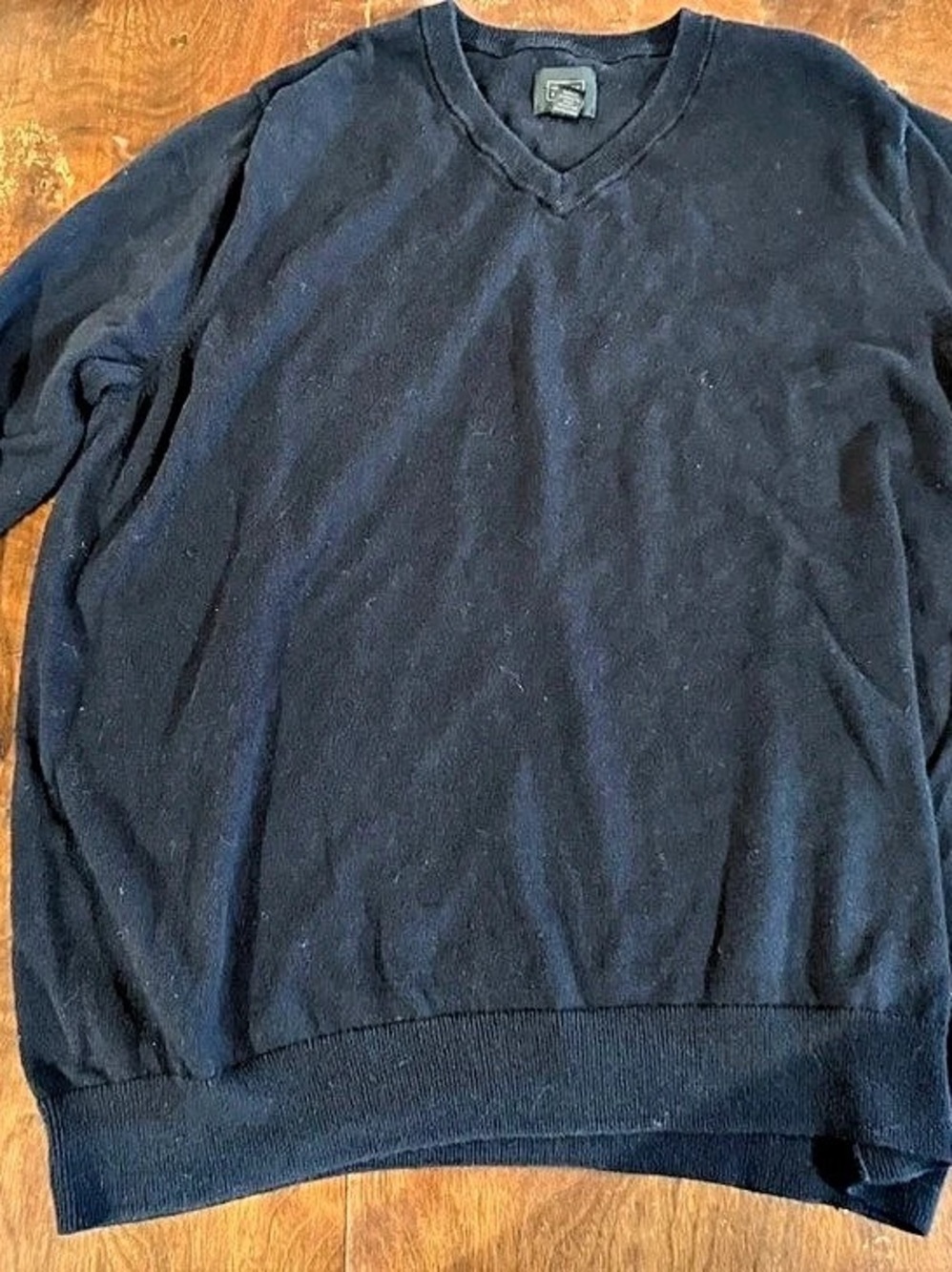 14th & Union Navy Blue Men's V-Neck Sweater Size XL